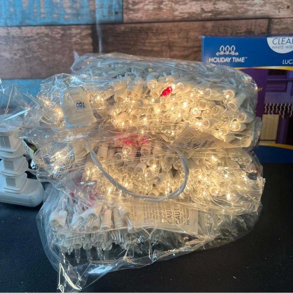 New- 3 boxes Holiday Time Clear Icicle Lights 150‎ ct each